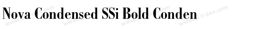 Nova Condensed SSi Bold Condensed字体转换